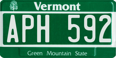VT license plate APH592