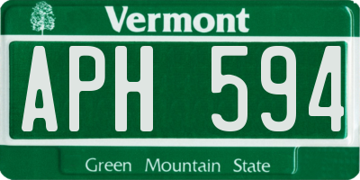 VT license plate APH594