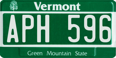 VT license plate APH596