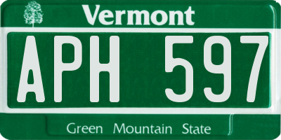 VT license plate APH597