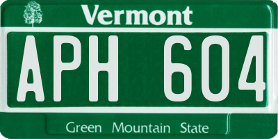 VT license plate APH604