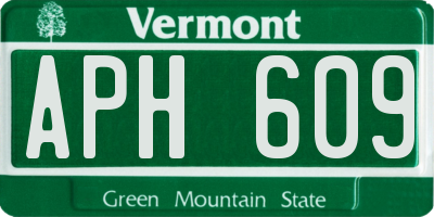 VT license plate APH609