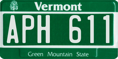 VT license plate APH611