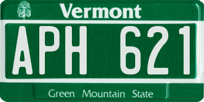 VT license plate APH621