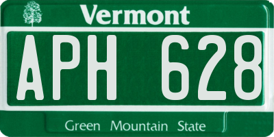 VT license plate APH628