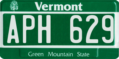 VT license plate APH629