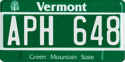 VT license plate APH648