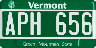 VT license plate APH656