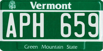 VT license plate APH659