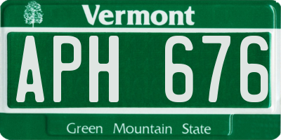VT license plate APH676
