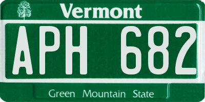 VT license plate APH682