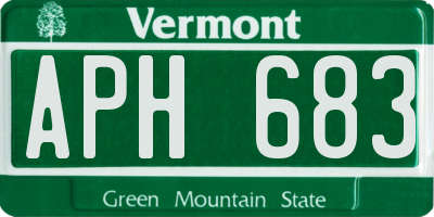 VT license plate APH683