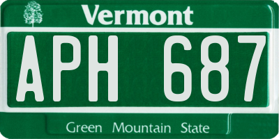 VT license plate APH687