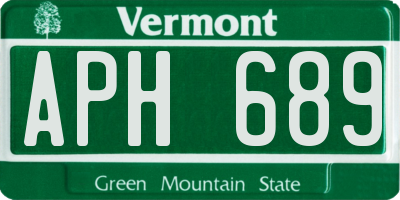 VT license plate APH689