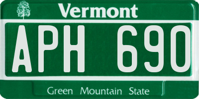 VT license plate APH690