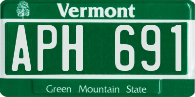 VT license plate APH691