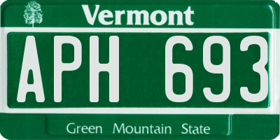 VT license plate APH693
