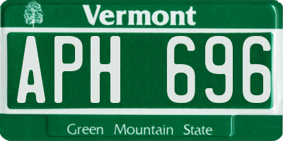 VT license plate APH696