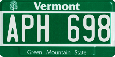 VT license plate APH698