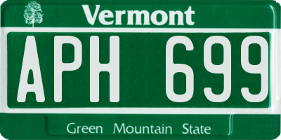VT license plate APH699