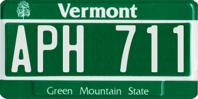 VT license plate APH711