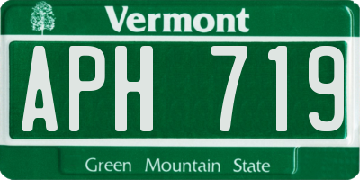 VT license plate APH719