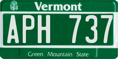 VT license plate APH737