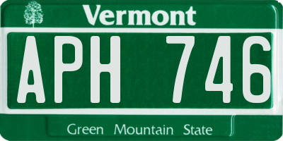 VT license plate APH746