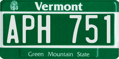 VT license plate APH751