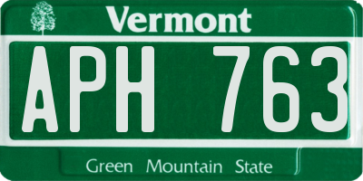 VT license plate APH763