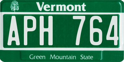 VT license plate APH764