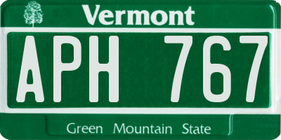 VT license plate APH767
