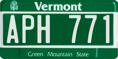VT license plate APH771