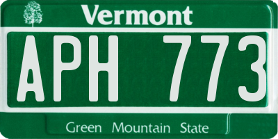 VT license plate APH773