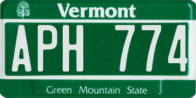 VT license plate APH774