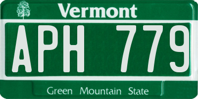 VT license plate APH779