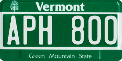 VT license plate APH800