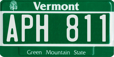 VT license plate APH811