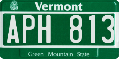 VT license plate APH813