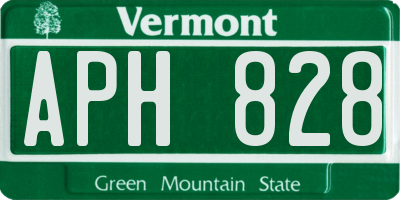 VT license plate APH828