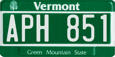 VT license plate APH851