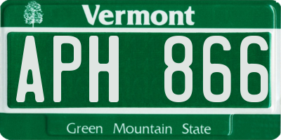 VT license plate APH866