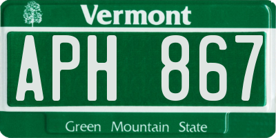 VT license plate APH867