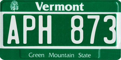 VT license plate APH873