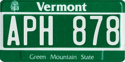 VT license plate APH878
