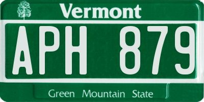 VT license plate APH879