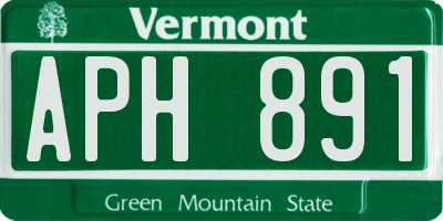 VT license plate APH891