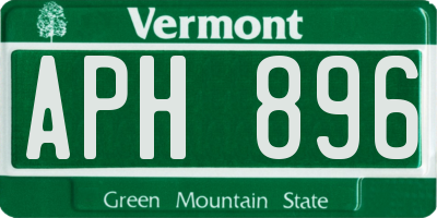 VT license plate APH896