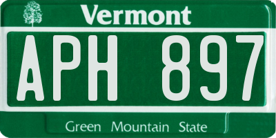 VT license plate APH897