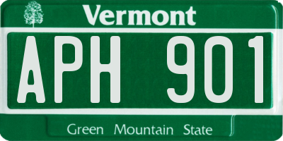 VT license plate APH901